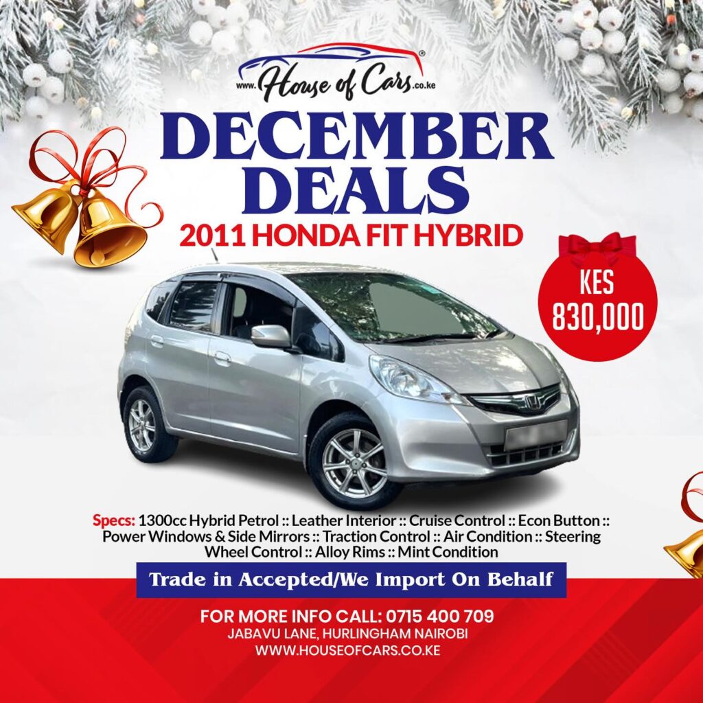December special offer on cars in Kenya | Honda Fit Hybrid vehicles